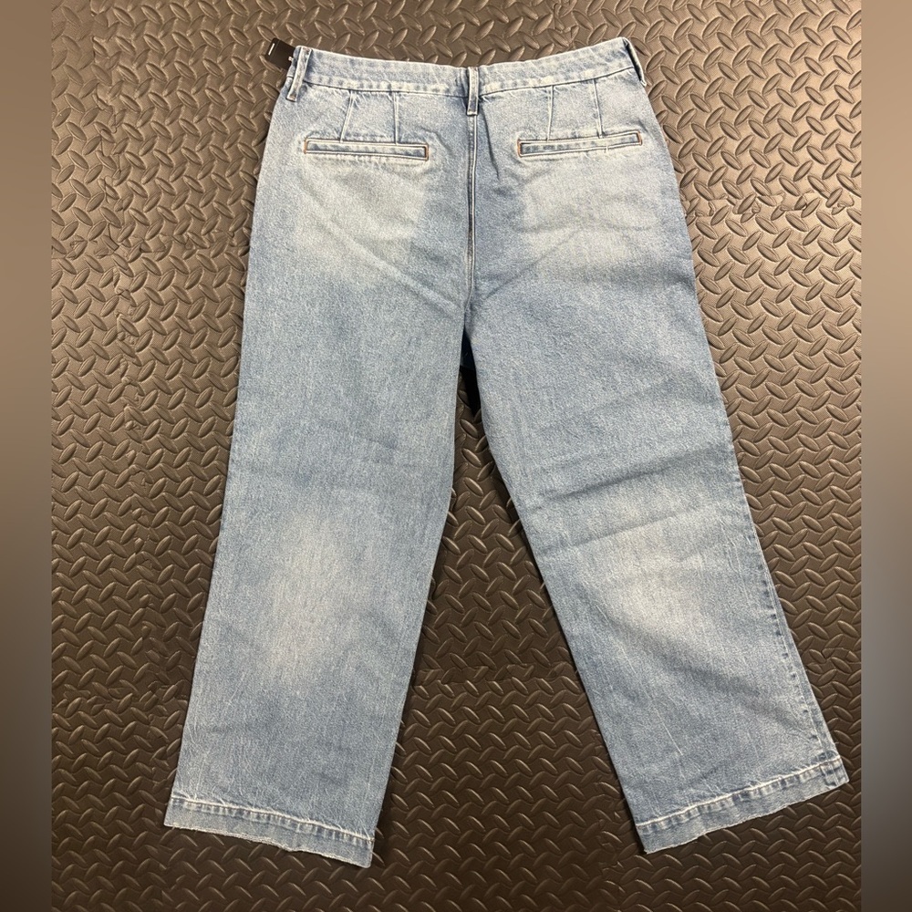 NWT Express Wide Leg High Rise Jeans Size 14S Stretch Denim - Picture 11 of 12